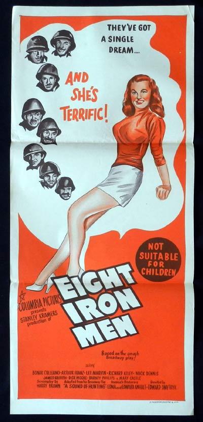 EIGHT IRON MEN Original Daybill Movie Poster Edward Dmytryk Lee Marvin