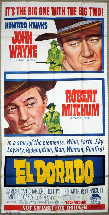 EL DORADO Original 3 Sheet Movie Poster John Wayne