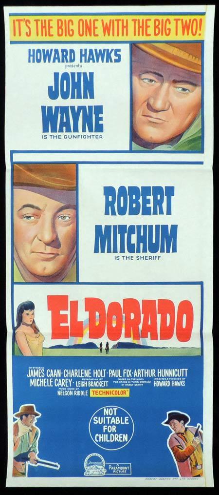 EL DORADO Original Daybill Movie Poster John Wayne Robert Mitchum