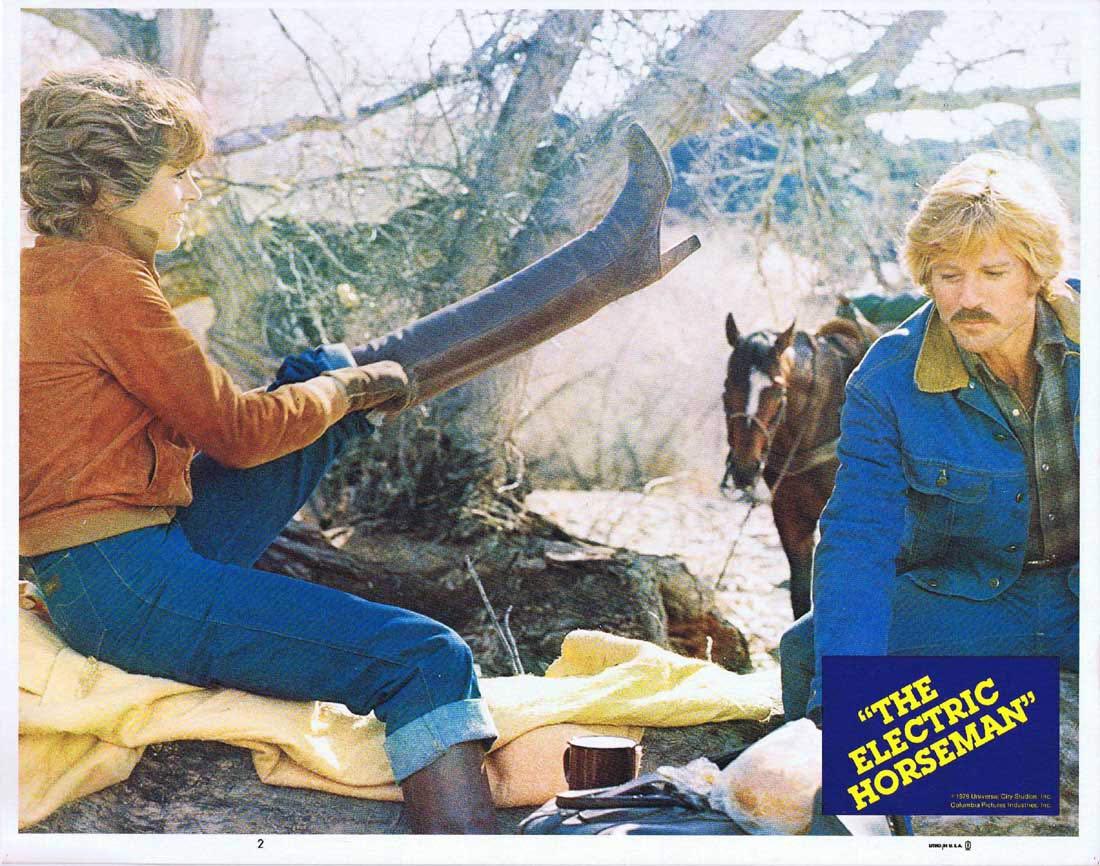 THE ELECTRIC HORSEMAN Lobby Card 2 Robert Redford Jane Fonda Valerie Perrine