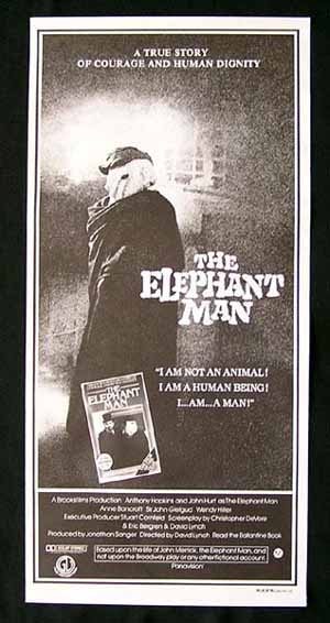 THE ELEPHANT MAN Original Daybill Movie Poster David Lynch John Hurt