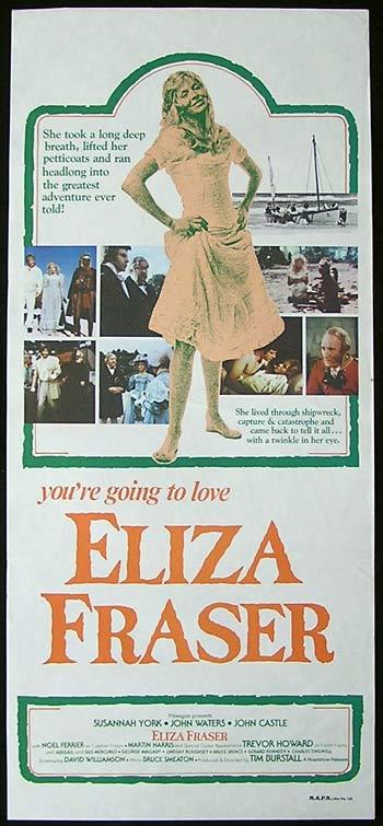 ELIZA FRASER Daybill Movie poster 1976 Tim Burstall DAVID WILLIAMSON