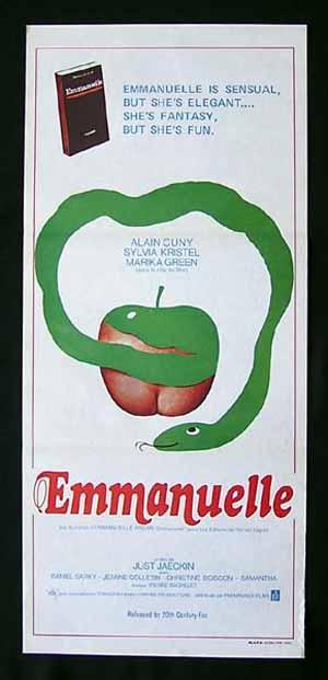 EMMANUELLE Original daybill Movie Poster 1974 Sylvia Kristel Sexploitation