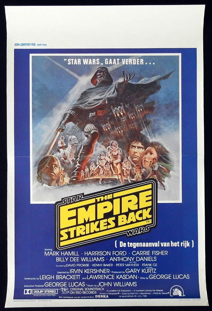 THE EMPIRE STRIKES BACK Original BELGIAN Movie Poster