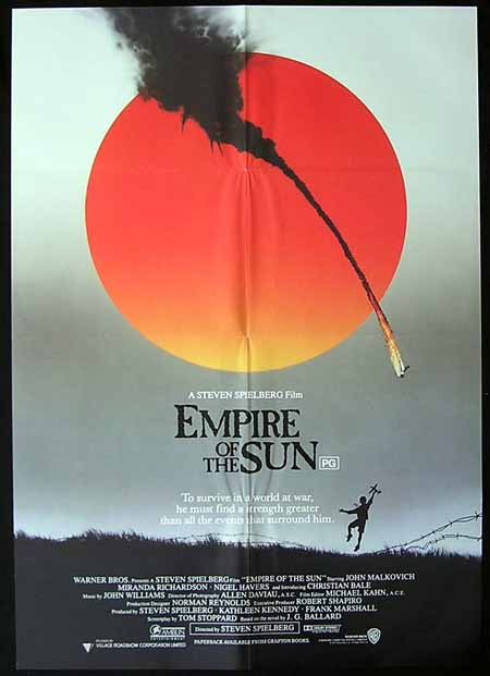 EMPIRE OF THE SUN Original One sheet Movie poster John Malkovich