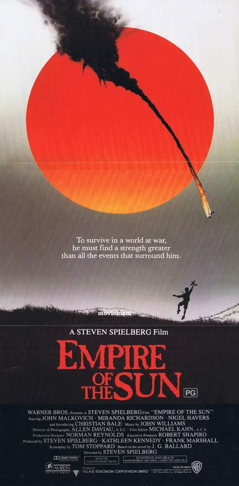 EMPIRE OF THE SUN Original daybill Movie poster Miranda Richardson John Alvin art