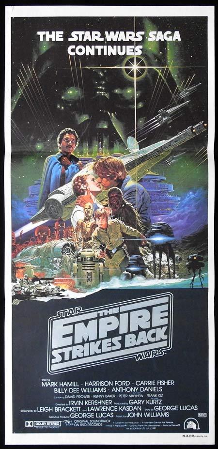 THE EMPIRE STRIKES BACK Star Wars Original Daybill Movie poster