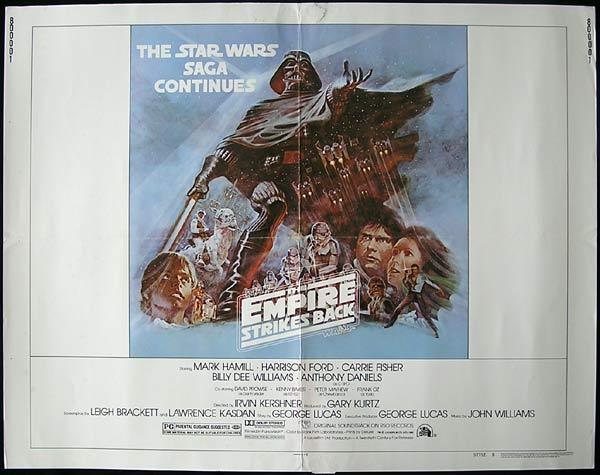 THE EMPIRE STRIKES BACK Star Wars ORIGINAL Stylke “B” US half sheet Poster
