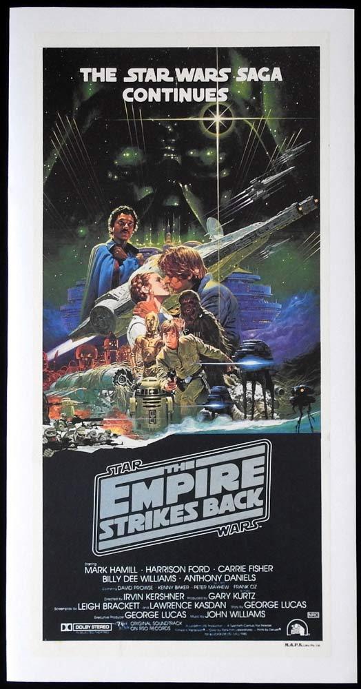 THE EMPIRE STRIKES BACK Star Wars Daybill Movie poster LINEN BACKED