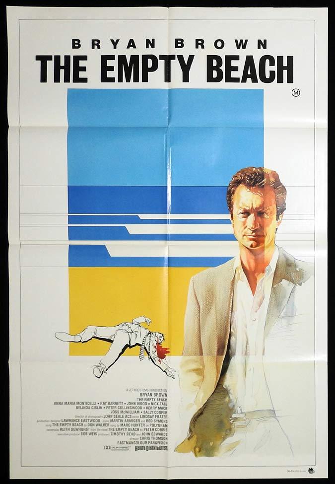 THE EMPTY BEACH Rare Australian One Sheet poster Bryan Brown