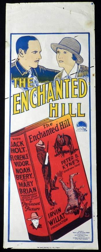 THE ENCHANTED HILL Movie Poster 1926 Jack Holt RARE Long daybill