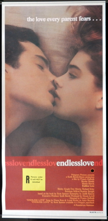 ENDLESS LOVE Original Daybill Movie Poster BROOKE SHIELDS Franco Zeffirelli