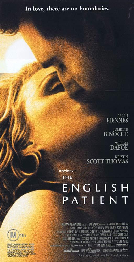 THE ENGLISH PATIENT Original Daybill Movie Poster Ralph Fiennes Juliette Binoche