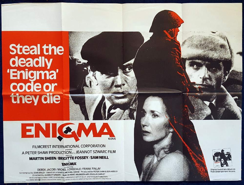 Enigma Original British Quad Movie Poster Sam Neill Martin Sheen Moviemem Original Movie Posters
