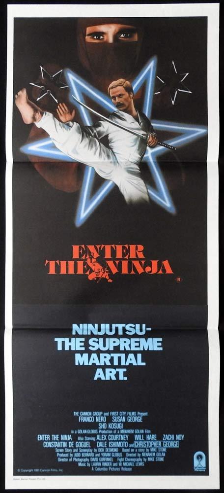 ENTER THE NINJA Rare Daybill Movie Poster Franco Nero Susan George Shô Kosugi