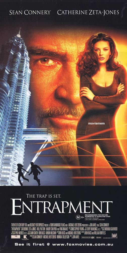 ENTRAPMENT Original Daybill Movie Poster Catherine Zeta-Jones Sean Connery