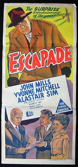 ESCAPADE Alastair Sim Daybill Movie Poster John Mills