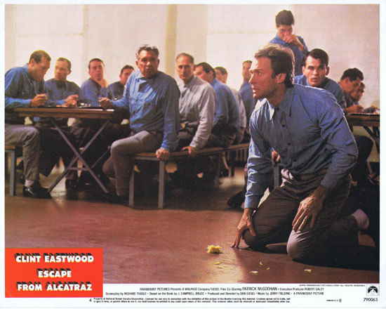 ESCAPE FROM ALCATRAZ Lobby Card 4 Clint Eastwood Prison break