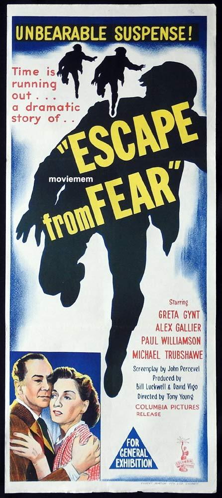 ESCAPE FROM FEAR Original Daybill Movie Poster Greta Gynt Runaway