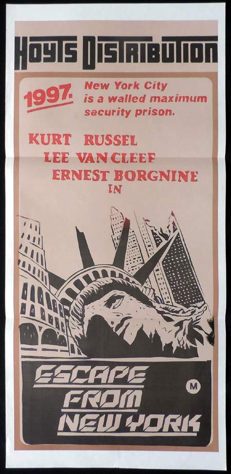 ESCAPE FROM NEW YORK Original Daybill Movie Poster Kurt Russell