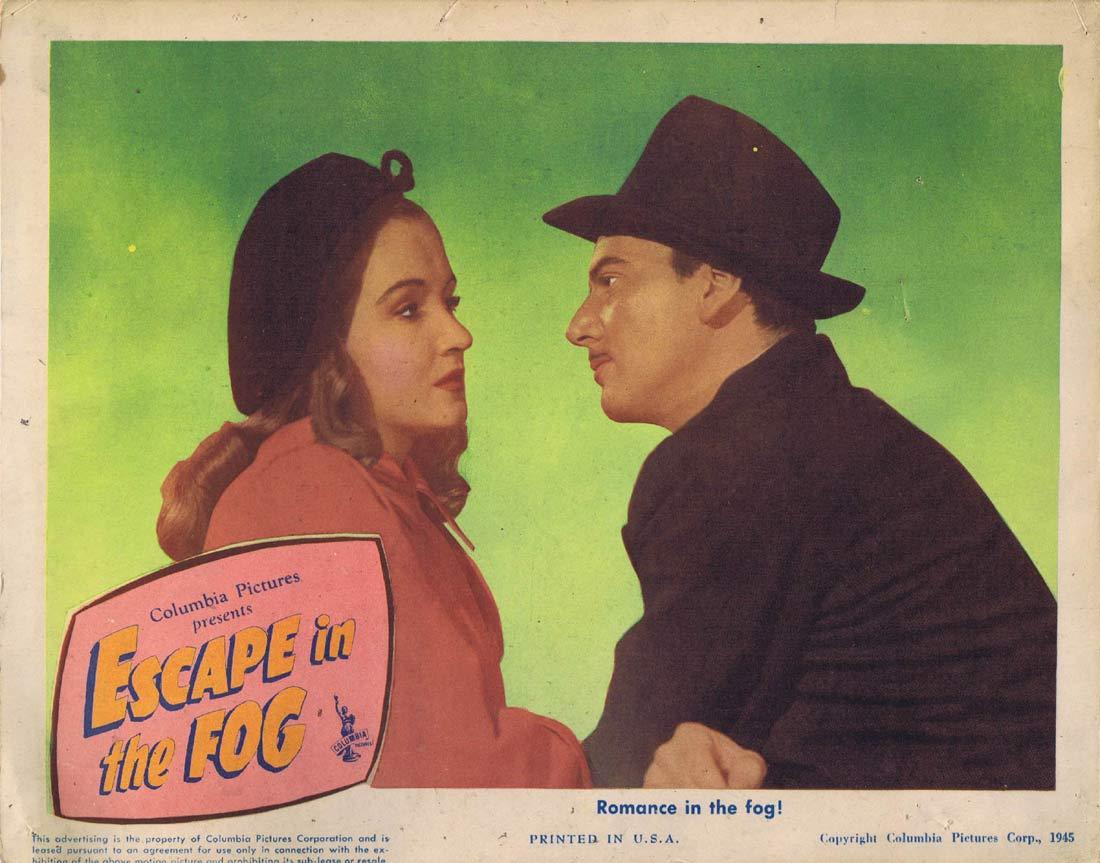 ESCAPE IN THE FOG Original Lobby card Otto Kruger