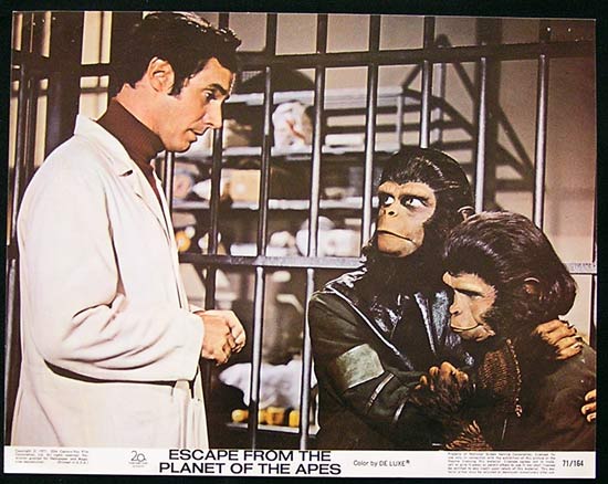 ESCAPE FROM THE PLANET OF THE APES Lobby card 3 Roddy McDowall