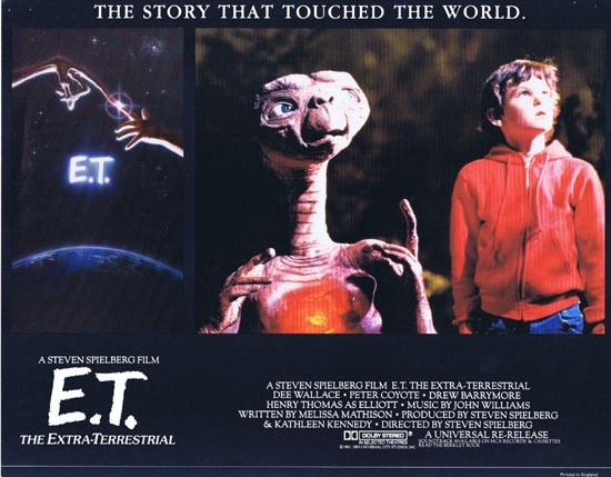 E.T. the Extra-Terrestrial ORIGINAL SPIELBERG 1985r English Lobby Card 1