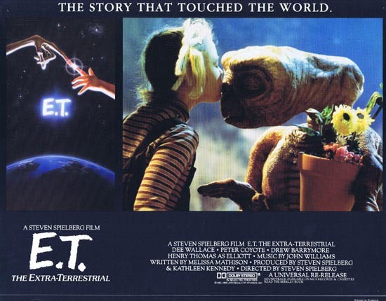 E.T. the Extra-Terrestrial ORIGINAL SPIELBERG 1985r English Lobby Card 4