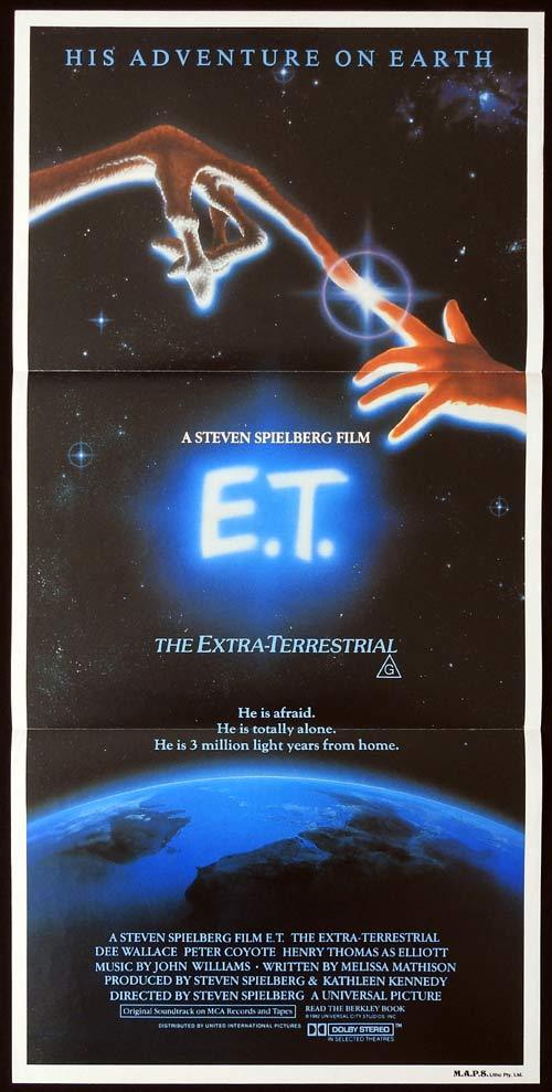 E.T. the Extra-Terrestrial Original Daybill Movie Poster Steven Spielberg