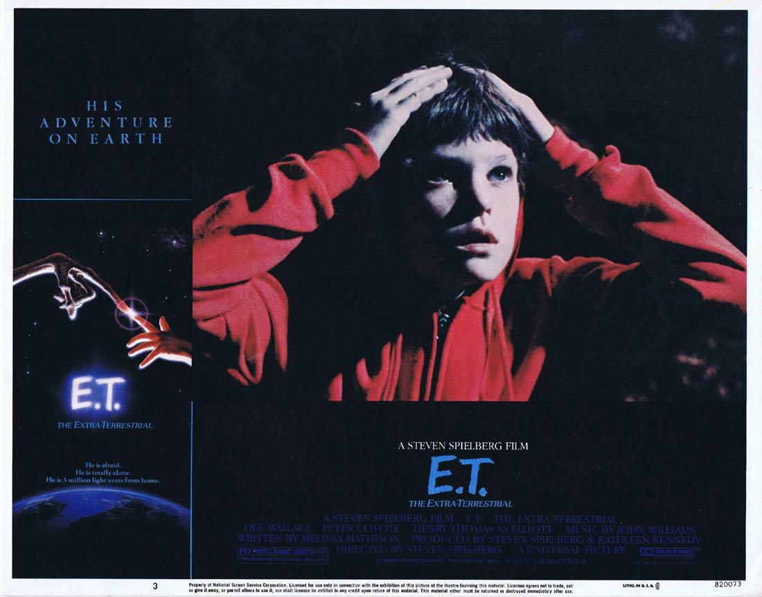 E.T the Extra-Terrestrial Original Lobby Card Steven Spielberg