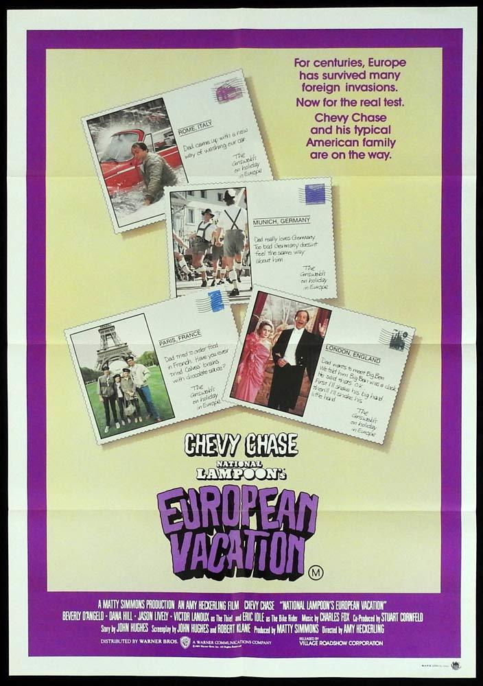 NATIONAL LAMPOON’S EUROPEAN VACATION One sheet Movie Poster Chevy Chase