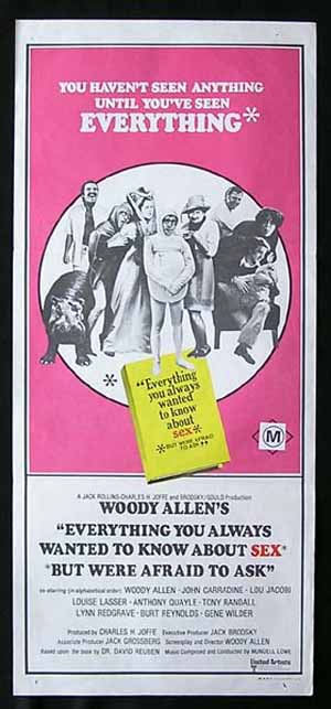 EVERYTHING YOU ALWAYS WANTED TO KNOW ABOUT SEX Gene Wilder daybill Movie poster