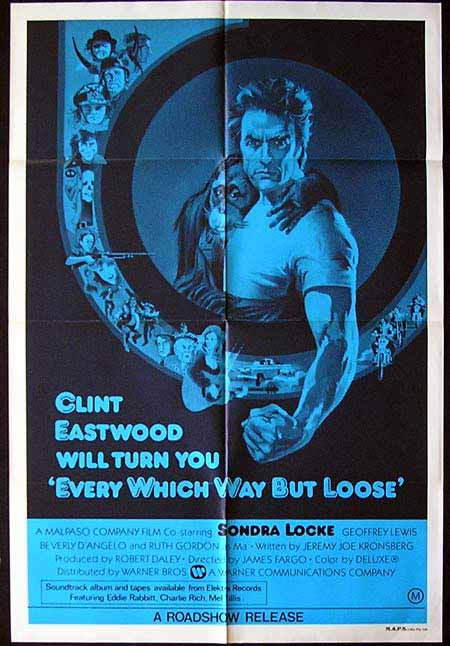 EVERY WHICH WAY BUT LOOSE 1978 Clint Eastwood 1sh Movie poster