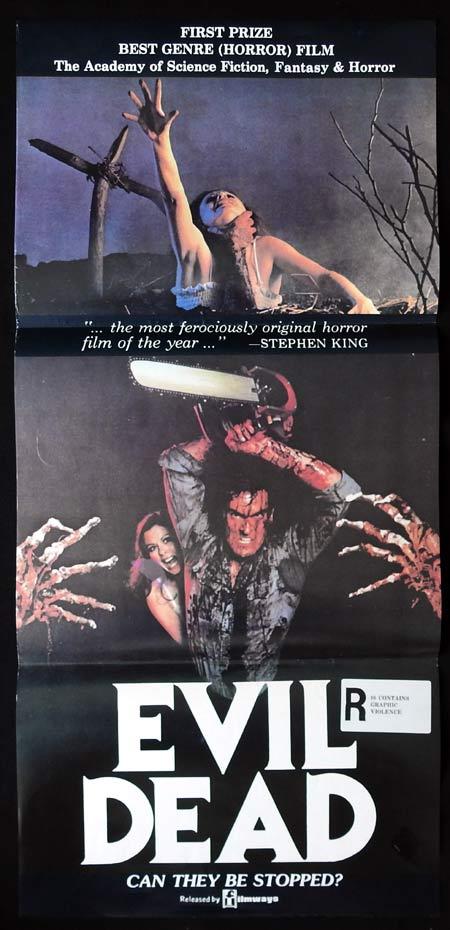 EVIL DEAD Original daybill Movie Poster Sam Raimi Horror Slasher Classic