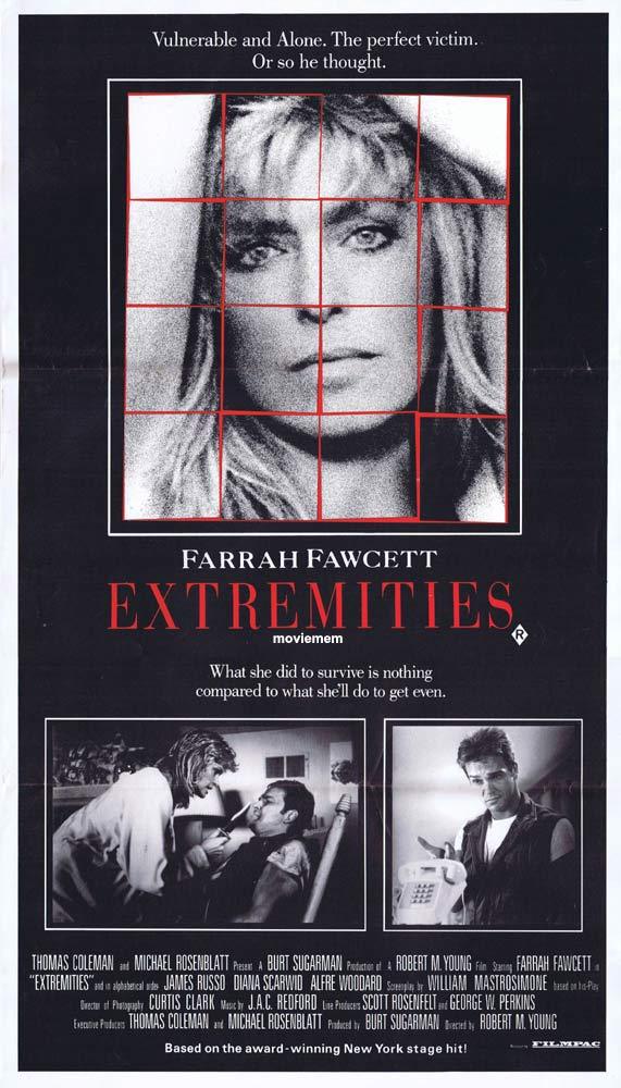 EXTREMITIES Daybill Movie Poster Farrah Fawcett James Russo Alfre Woodard