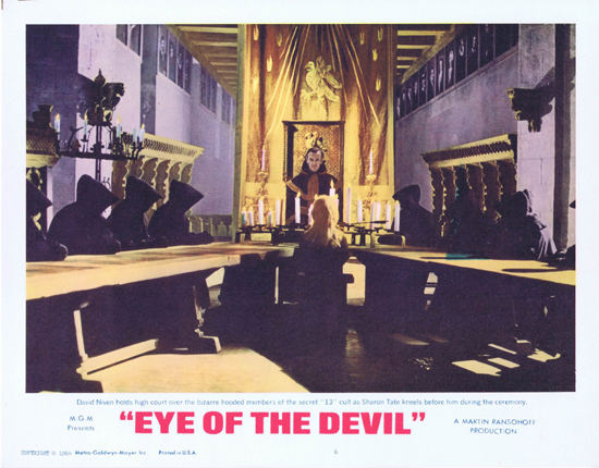 EYE OF THE DEVIL Lobby Card 6 David Niven Sharon Tate