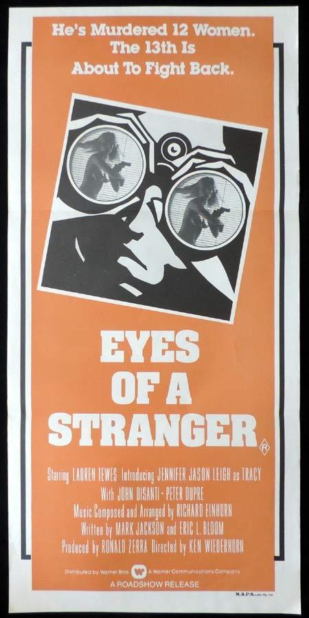 EYES OF A STRANGER Original Daybill Movie Poster Jennifer Jason Leigh