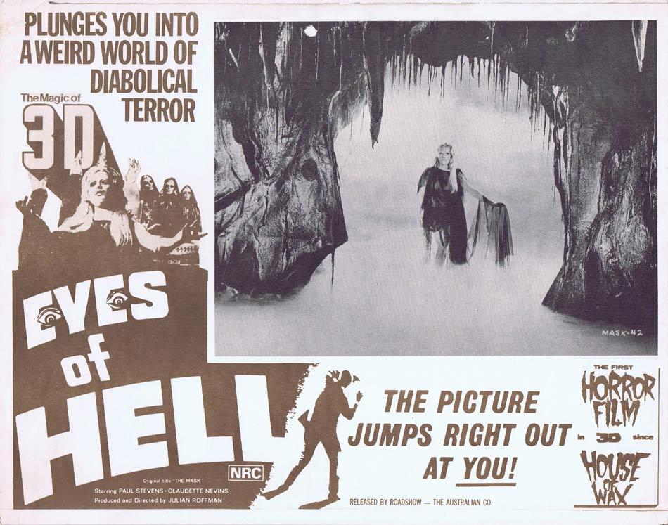 EYES OF HELL Lobby Card 3 Horror 3D aka THE MASK Claudette Nevins