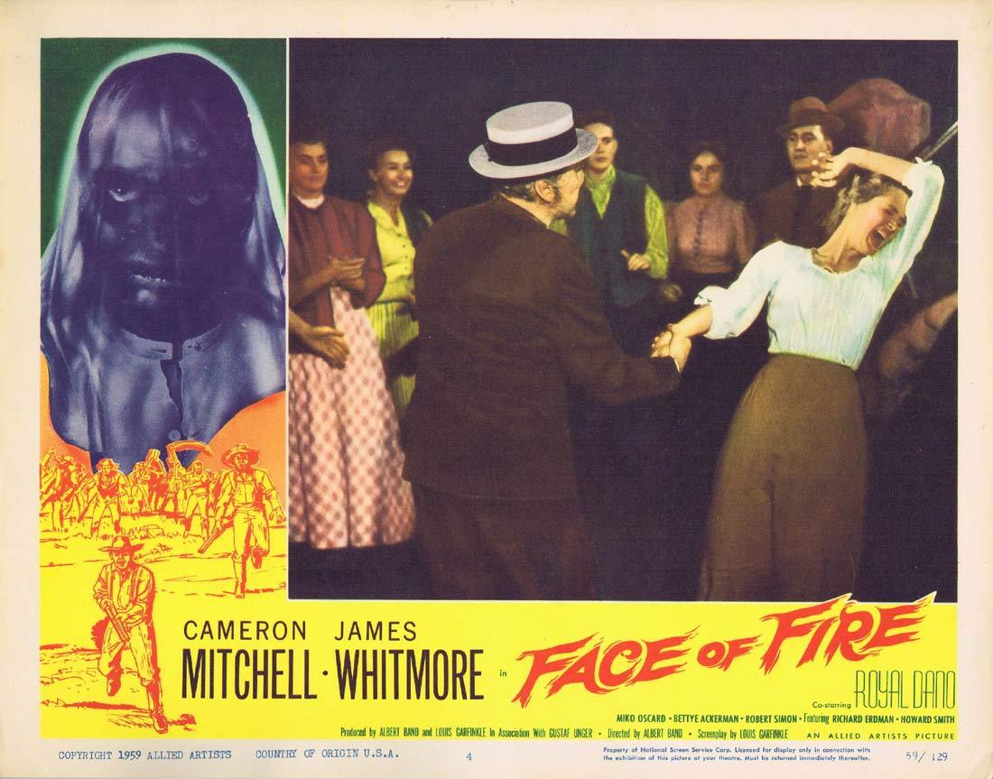 FACE OF FIRE Original Lobby Card 4 Cameron Mitchell James Whitmore