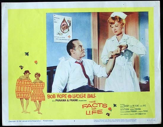 THE FACTS OF LIFE 1961 Lucille Ball Bob Hope Lobby card 3