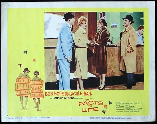 THE FACTS OF LIFE 1961 Lucille Ball Bob Hope Lobby card 7