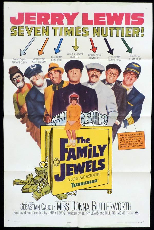 THE FAMILY JEWELS One Sheet Movie Poster Jerry Lewis