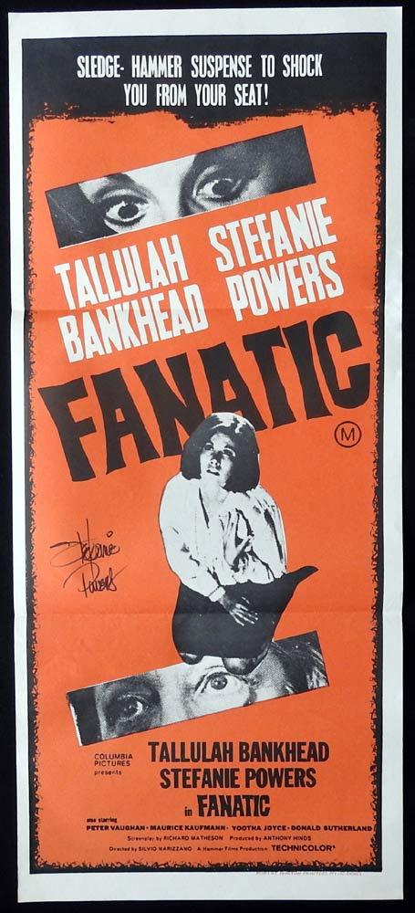 FANATIC Original Daybill Movie Poster Autograph Stefanie Powers Hammer Horror