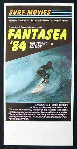 FANTASEA ’84 Original Daybill Movie poster Surfing Greg Huglin