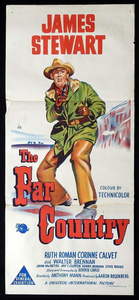 THE FAR COUNTRY Original Daybill Movie Poster Robert James Stewart