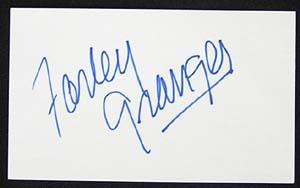 FARLEY GRANGER (Starred in Hitchcock’s Rope) – Autographed Index card