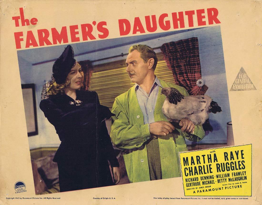 THE FARMER’S DAUGHTER Original Lobby Card Loretta Young Joseph Cotten Ethel Barrymore