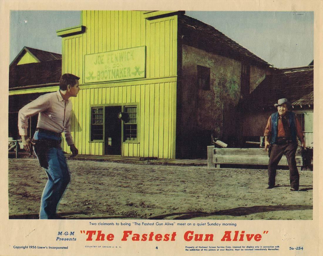 THE FASTEST GUN ALIVE Original Lobby Card 4 Glenn Ford Jeanne Crain Broderick Crawford