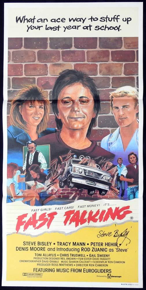 FAST TALKING Original Daybill Movie poster AUTOGRAPH by Steve Bisley