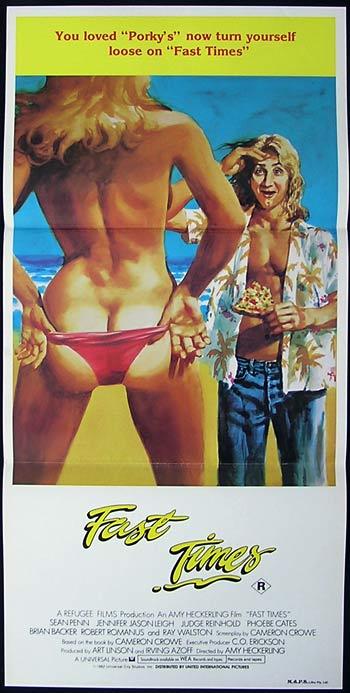 FAST TIMES AT RIDGEMONT HIGH Daybill Movie Poster Sean Penn